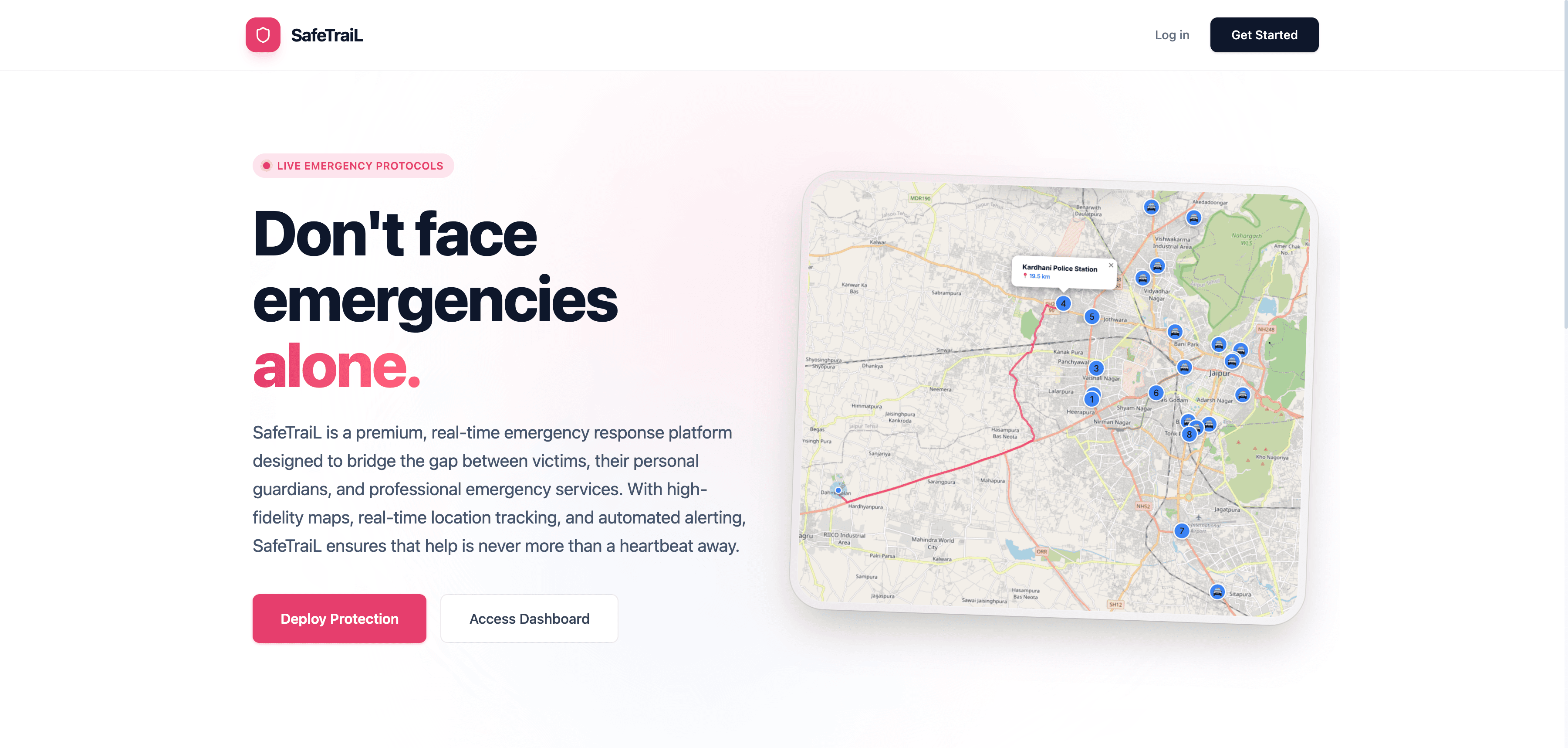 SafeTrail project preview